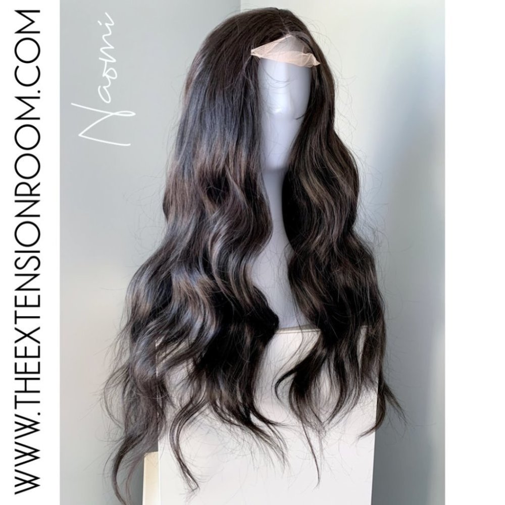 NEW Long Black Synthetic Lace Front Wig